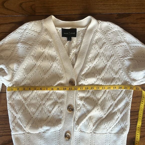 Needle & thread Knitted White Cardigan Oversized Size M - Picture 7 of 11
